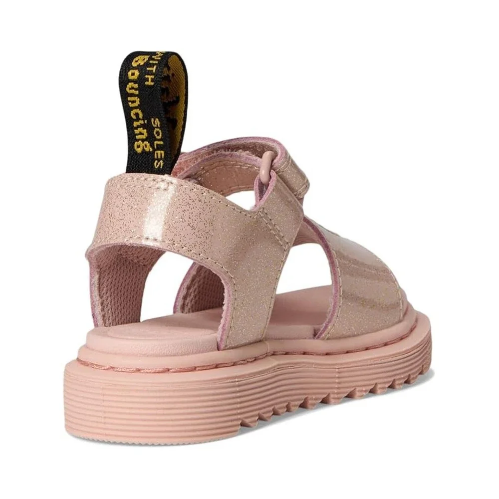 Dr. Martens Marlowe Hearts Strappy Kids 9 Powder Pink Leather Sandals ZOGG2716 - Picture 4 of 14